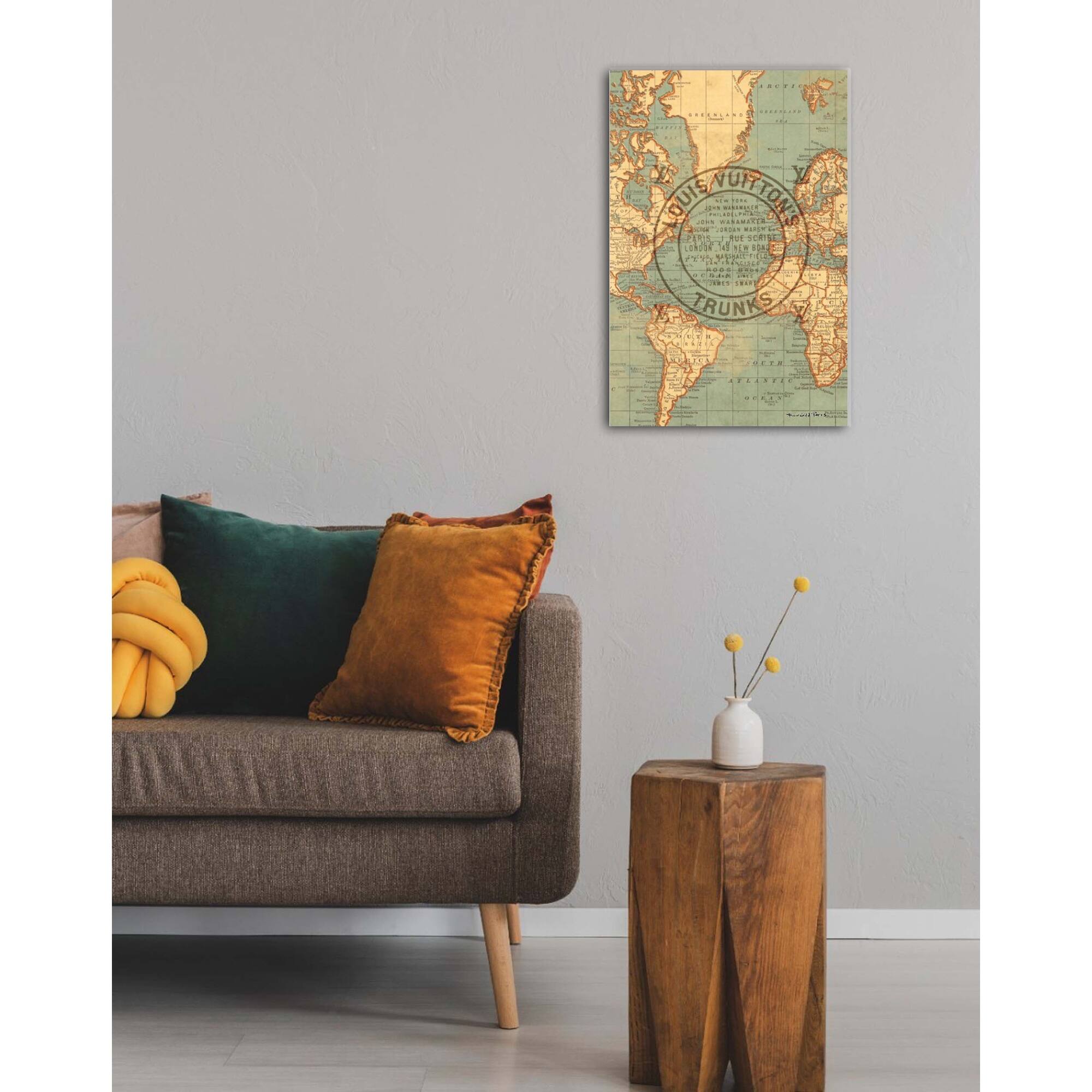 Fairchild Paris Louis Vuitton Vintage Map Canvas Wall Art 24" x 36